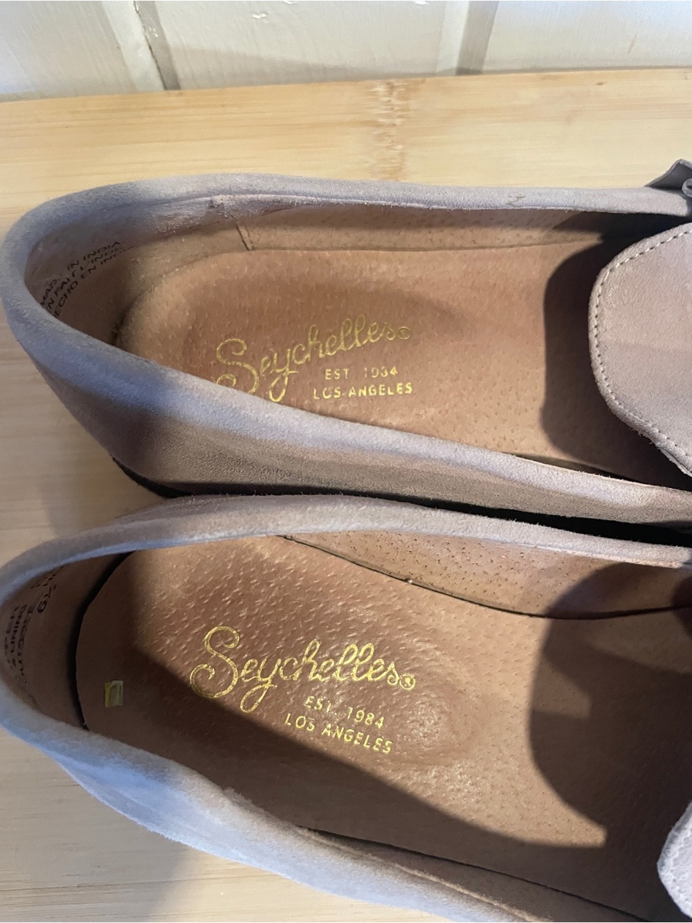 Seychelles Taupe Suede Fringed  Loafers size 6.5 - Picture 4 of 8